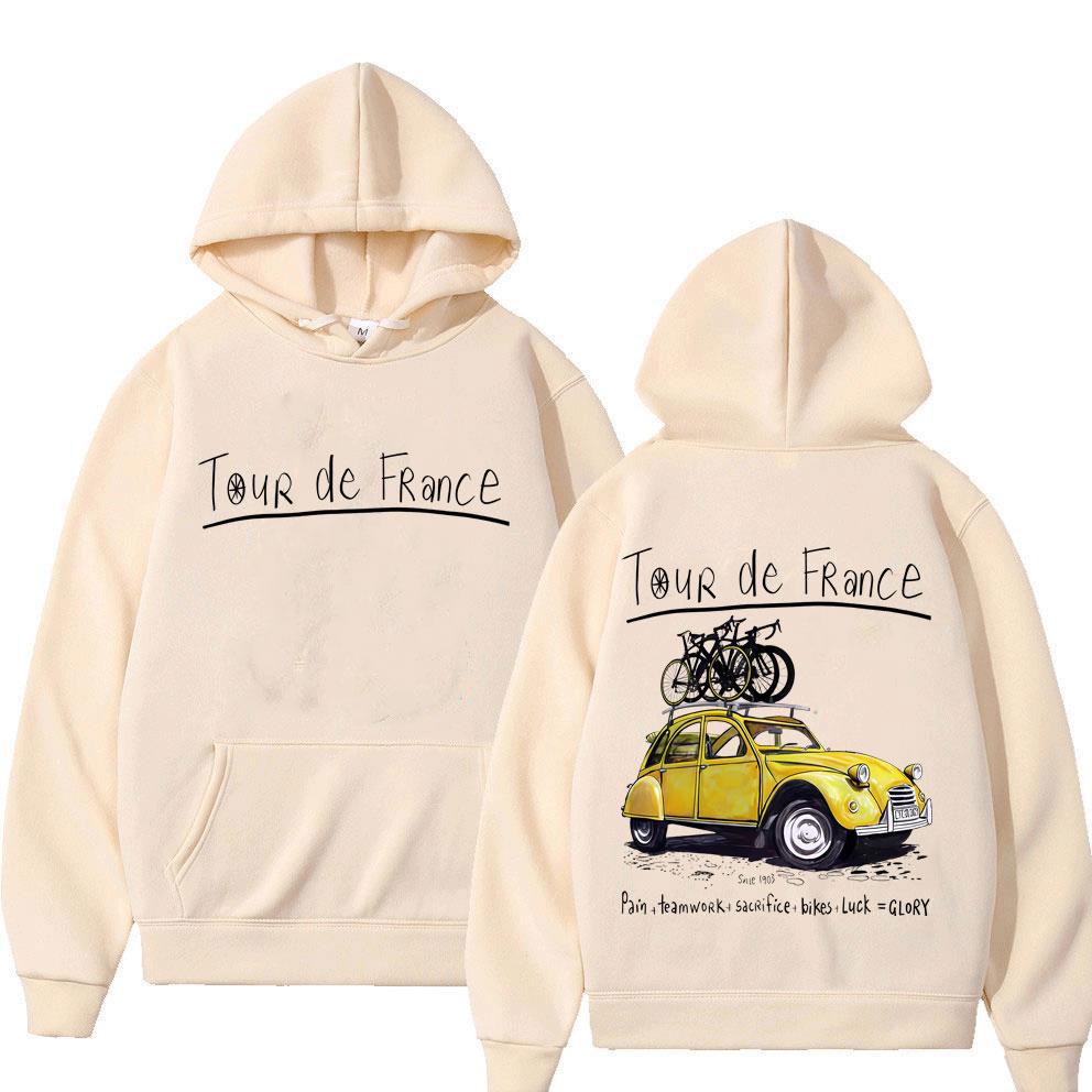 ROAD TRIP Mikina Jízda na kole Muži Ženy Mikina Outdoor Grafika auta Kreativní Silniční kolo Bílá Móda Muži Streetwear