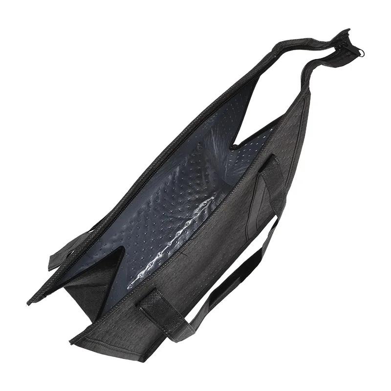 Large Insulated Reusable Grocery Bag With Zipper & Front Pocket, Keep Cool/Warm For Hours For Camping Picnic, Fishing, Shopping