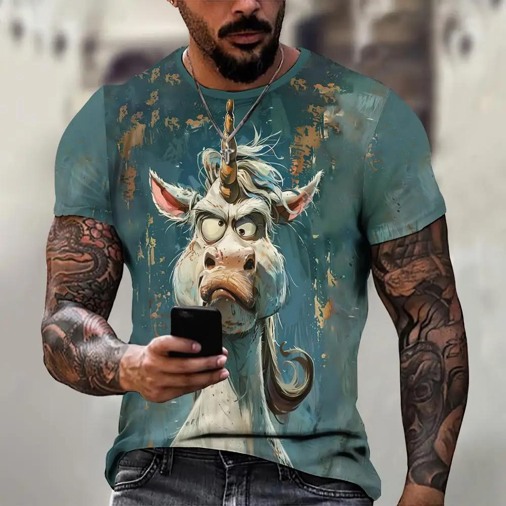 Funny 3D Monkey Print T Shirt For Men Hip Hop Trend Harajuku Streetwear Casual O-neck Short Sleeve Summer Quick Dry Loose Tops