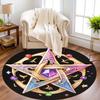 1 Piece Pink Fivepointed Star Round Rug Suitable For Living Room Bedroom And Kitchen Home Decoration Room Decoration Gift For Friends And Family