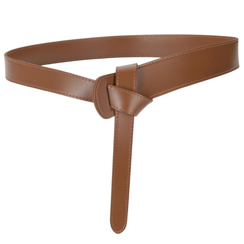 Knotted Belt Women's Sweater Coat Decorative Women's Belt Skirt Typified Leather Waist Seal