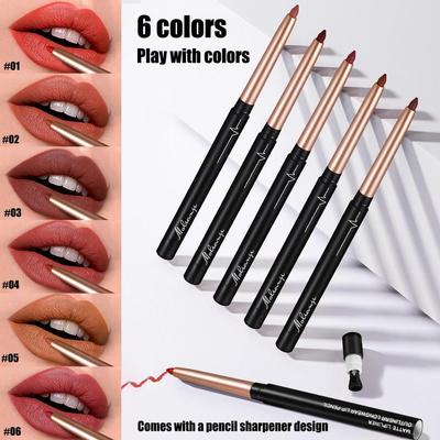Wasserfester, langanhaltender Nude Lipliner & matter Lippenstiftstift