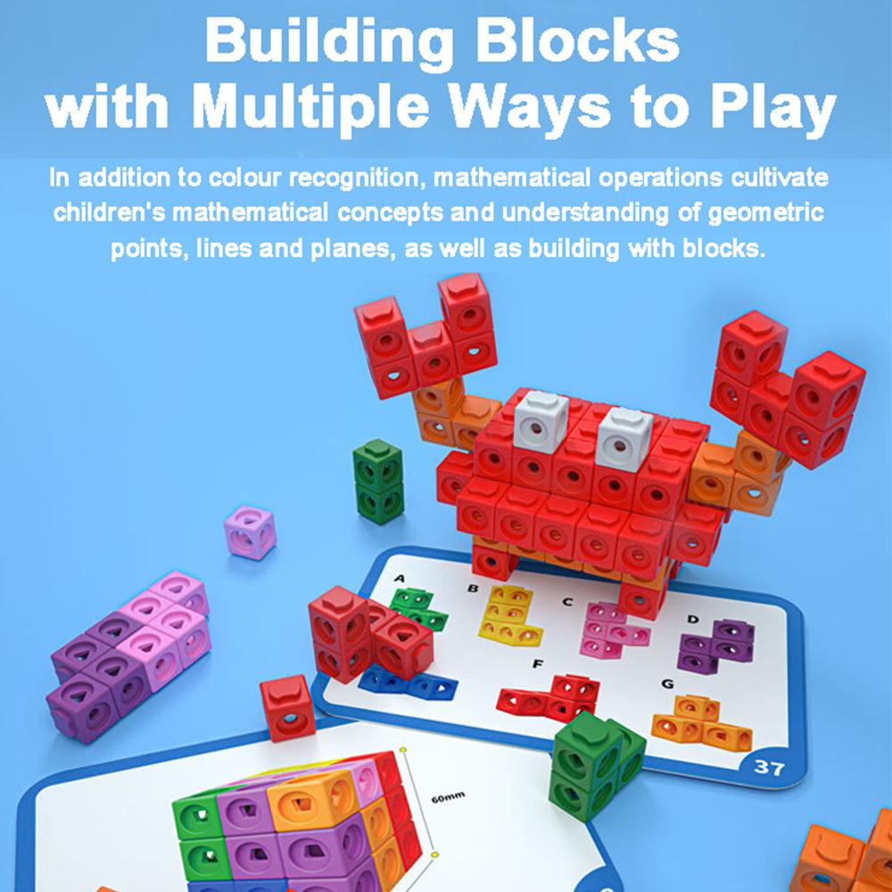 117PCS Mathematical Creative Cube DIY Building Blocks Color Classification Spatial Imagination Arithmetic Practice for Children