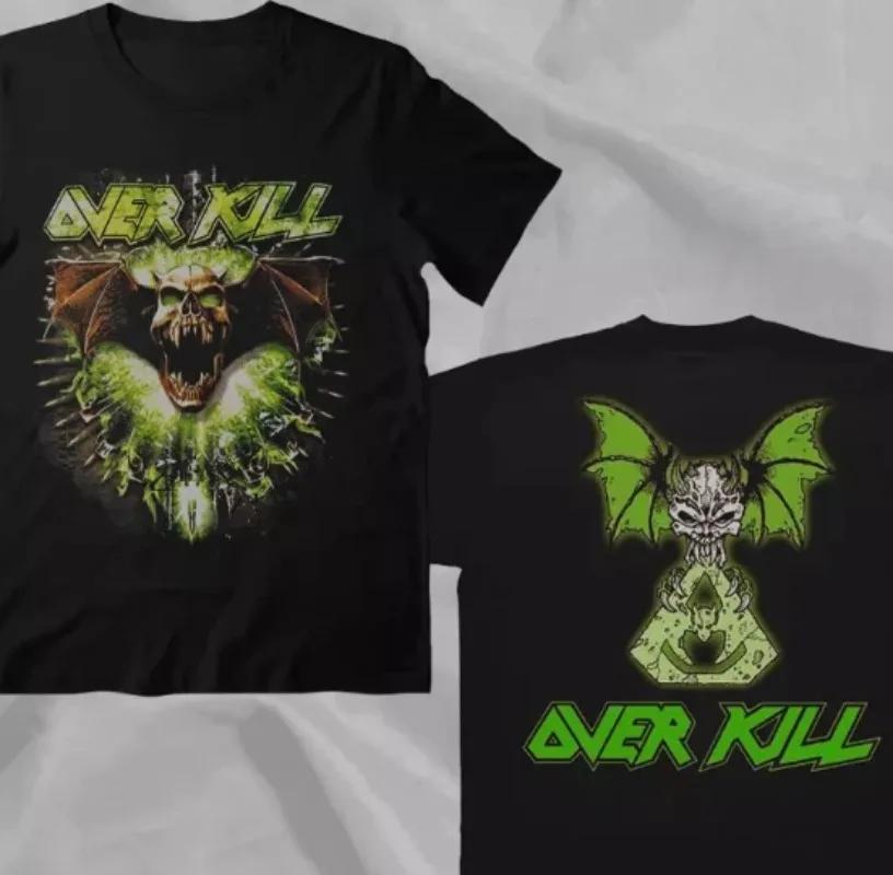 Overkill Metal Rock Band Retro 90s Black Double Sided T-shirt Retro Style Suitable for Fans, Unisex, All Season Style - Men s... S разноцветный