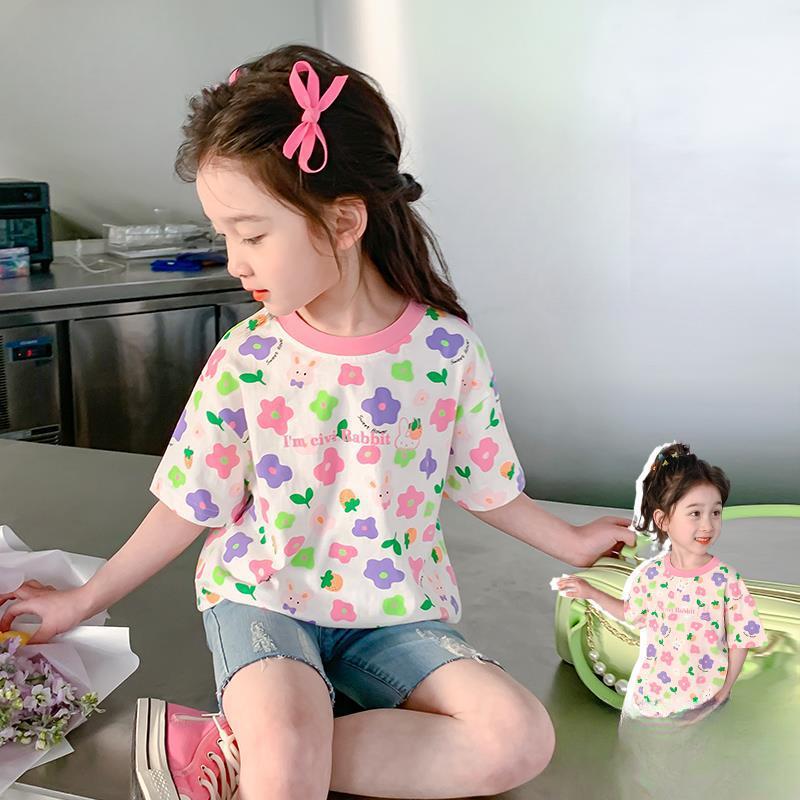 Футболки с короткими рукавами для девочек. Летняя одежда. Детские летние рубашки — фото 4