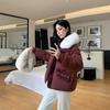 Autumn Winter Thicken Warm Parka Women Casual Sweety Solid Color Big Pocket Loose Jackets Outwear