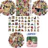 50-piece Waterproof Pvc Sticker Set With Unique Internet Celebrity Emoticon Designs