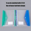 Pack of 6 Expandable Punched Pockets Clear Plastic Document Envelope File Wallets with 11 Holes Letter Size Folder Bag