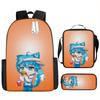 Luxury Novelty Peculiar Cool Anime Cartoon 3D Print 3pcs/Set pupil School Bags Laptop Daypack Backpack Lunch bag Pencil Case