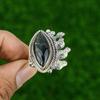 Birthday Gift For Her Natural Pietersite Multi Stone Adjustable Ring 925 Silver