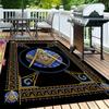 Freemasonry Design Crystal Velvet Area Mat - 800g/m², Welcome Mat for Home Office, Living Room, Bedroom, Kitchen - Durable Polyester, Machin