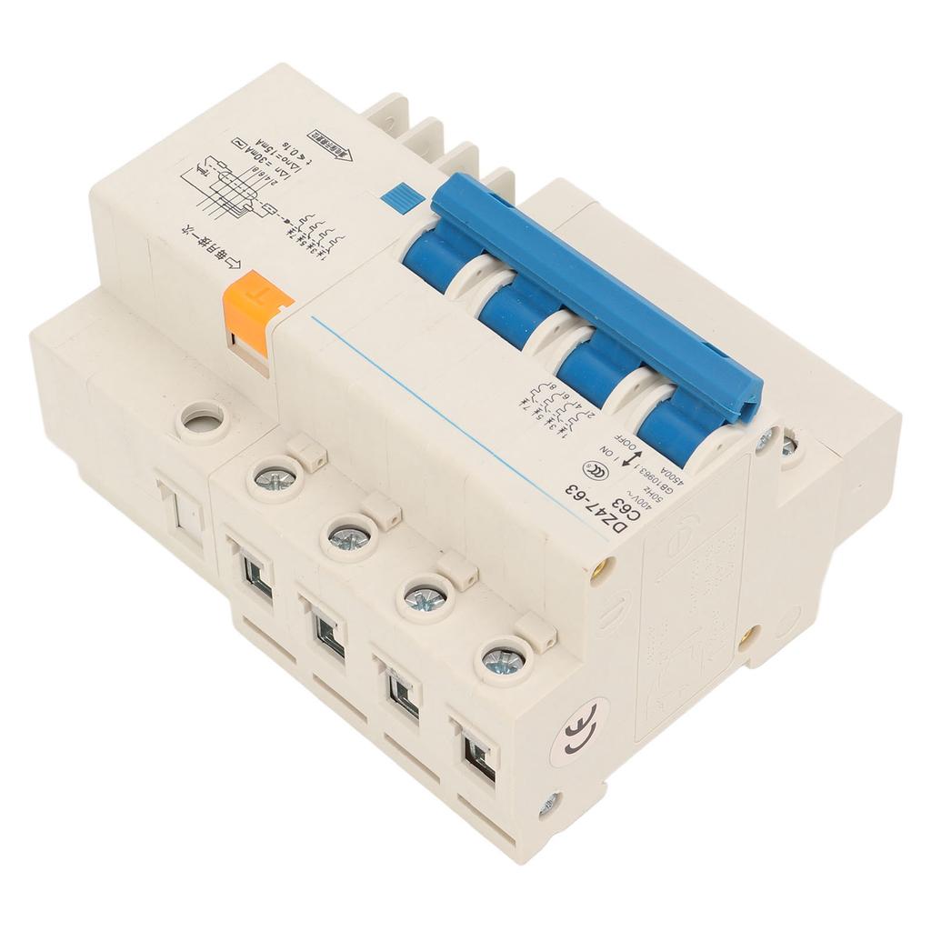 4P Circuit Breaker Good Current Protection Device Pa66 Shell 4500A Breaking Capacity DIN Rail Mount Circuit Breaker 400V