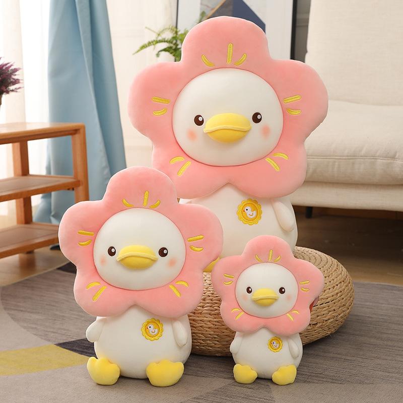 Sunflower Duck Doll Plush Toy Flower Duck Duck Doll Children's Pillow Girls Sleeping Ragdoll