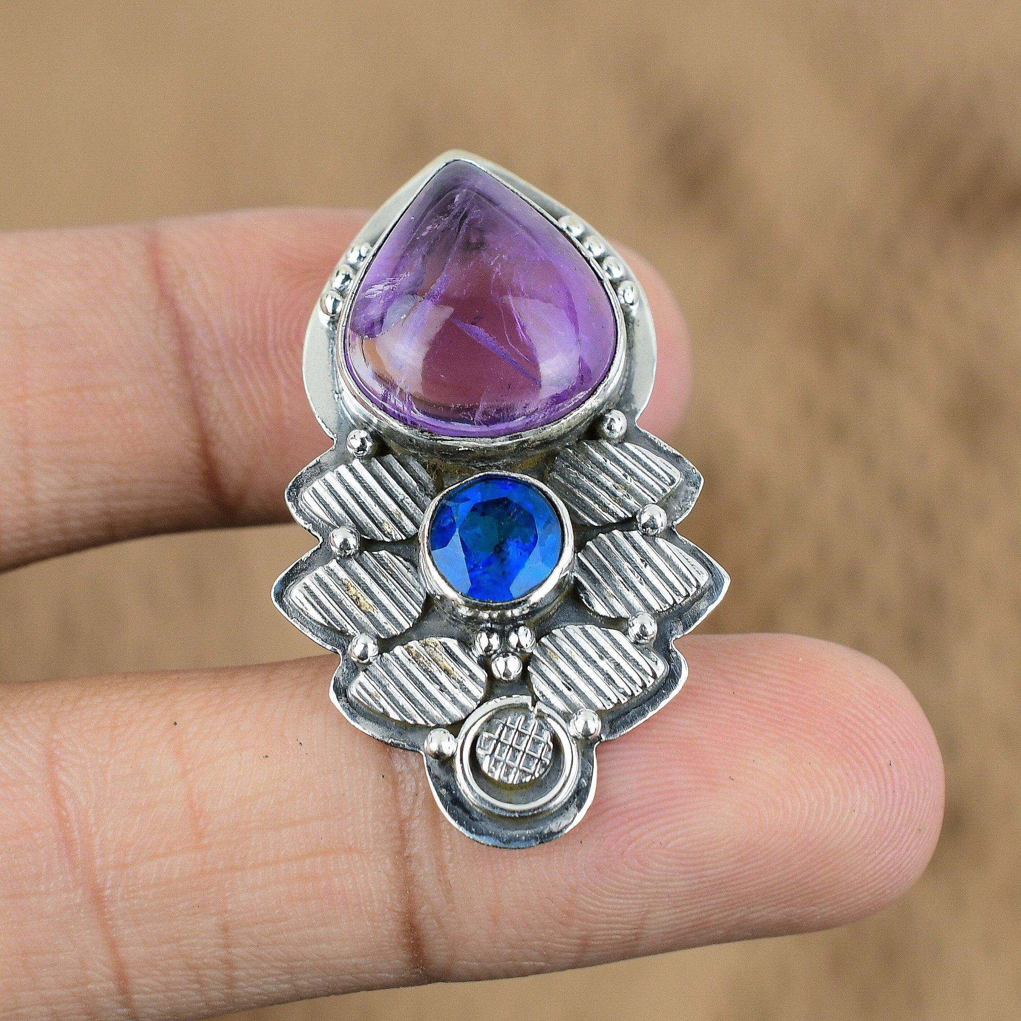 

Natural African Amethyst Gemstone Jewelry 925 Sterling Silver Pendant For Girls
