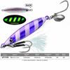 Feathered Assist Hooks Casting Jig Bait Reflective Fish Pattern Bionic Fish Lure  Boat Fishing