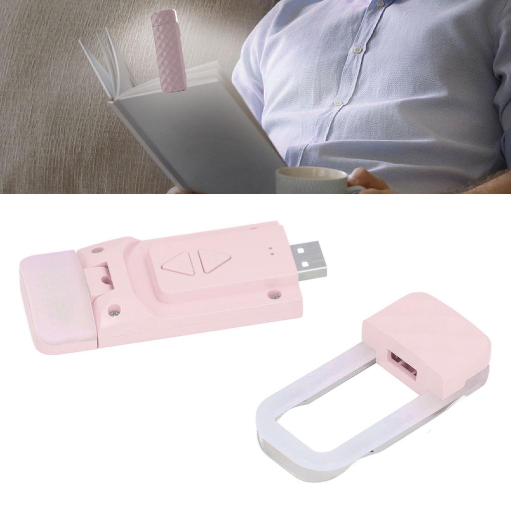 Clip On LED Light USB Rechargeable 3 Color Modes Foldable Book Lamp for Repair Reading Jewelry Inspection