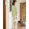 Pastte Summer New Chinese Style Embroidered Top & Pants Set for Women