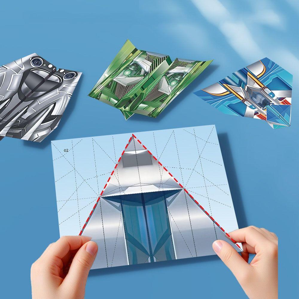 Art Learning Handmade Airplane Origami Montessori Versatile Paper Aircraft Toy  Boys Baby Girls