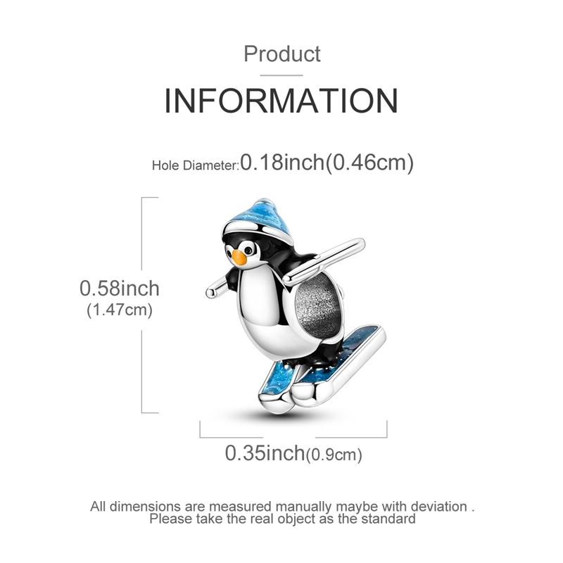

Оригинальные медные шармы-бусины Снежинка Снеговик Пингвин Снежные ботинки Подвеска Подходят для женского оригинального браслета-бенгла