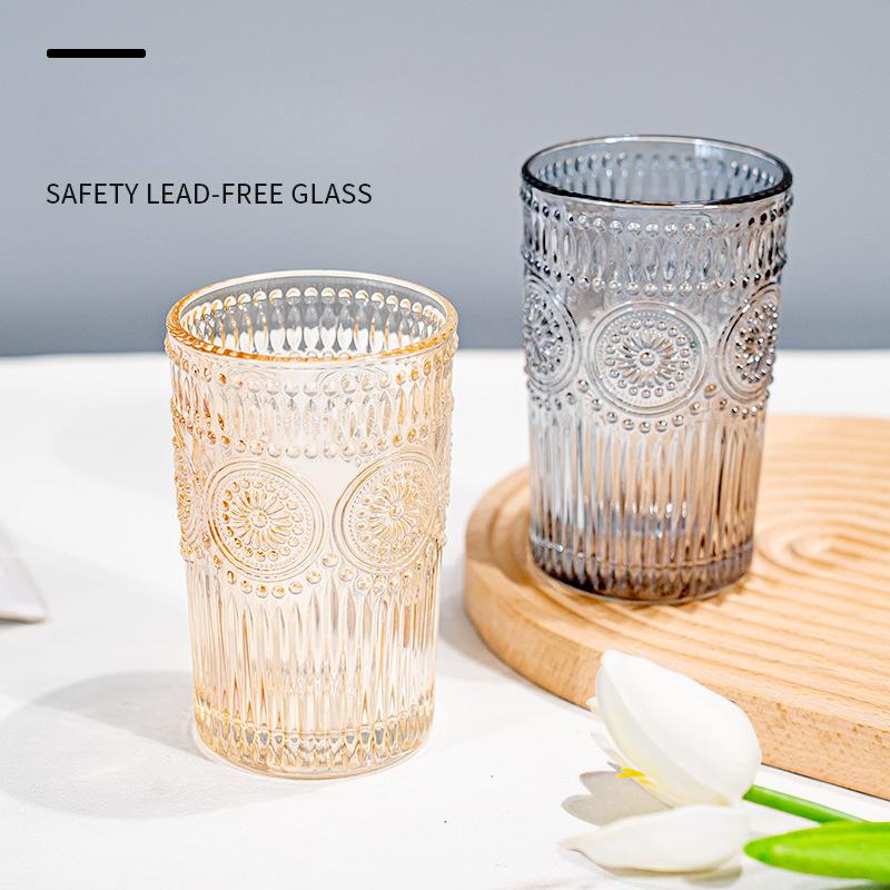 Sunflower Glass Breakfast Milk Coffee Beer Tea Water Cup Multi Functional Transparent Glass Cup Tooth Mug Lover Cuper Gift 1pcs
