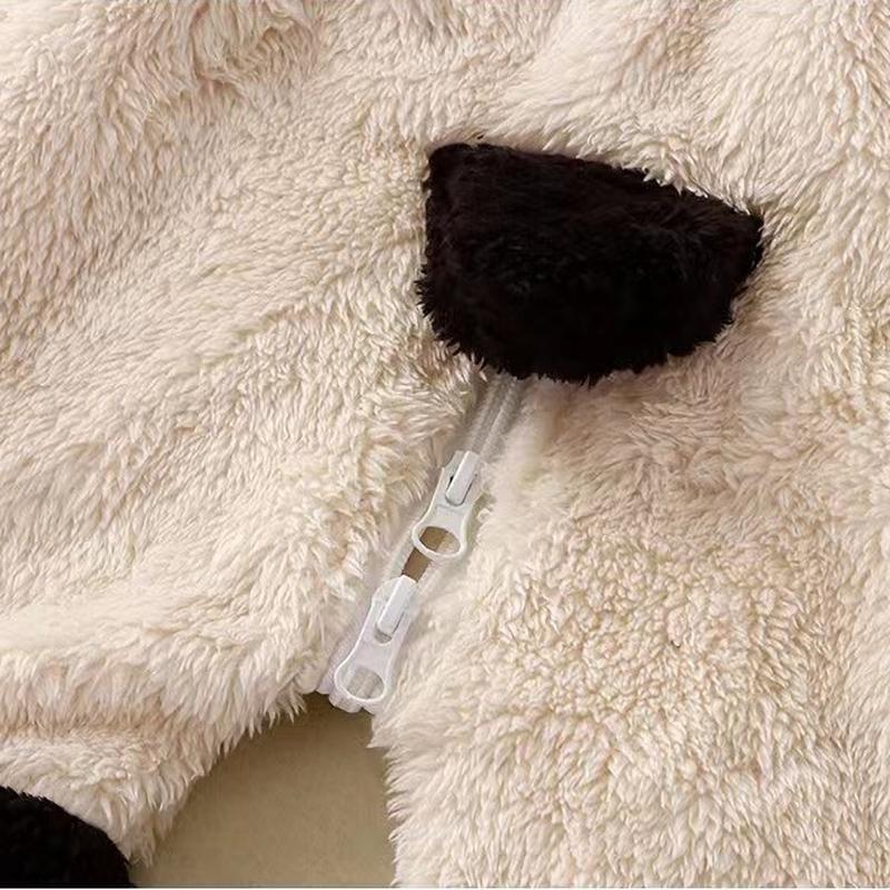 Baby Winter Jumpsuit Overall Panda Animal Hooded Romper Keep Warm Boy Girl Soft Pajamas