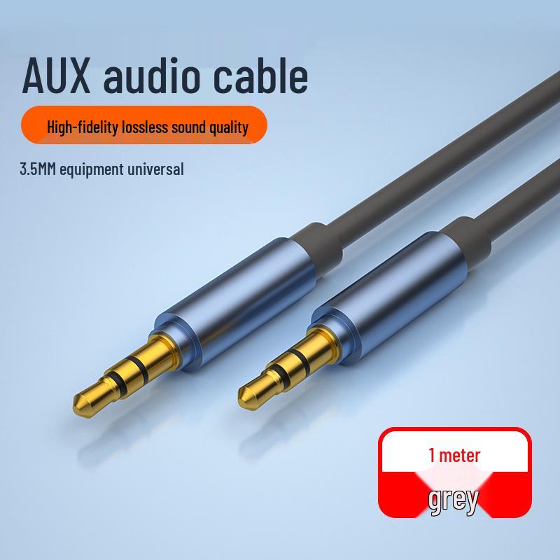 1m audio kabel TPE zinkové slitiny AUX, 3,5 mm samec-samec pro připojení do auta