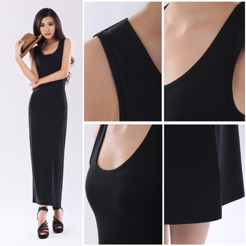 Women Spring Summer Long Maxi Dress Lady Sleeveless Dresses KTB