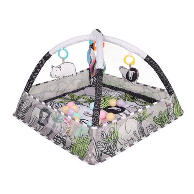 Portable Cozy Baby Gym Play Mat Square Wild Prairie Pattern Safe Baby Play Mat Comfortable Baby Activity Gym for Home