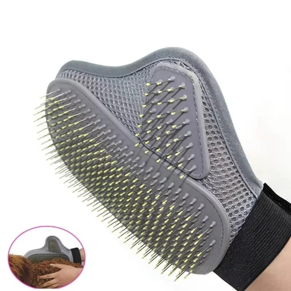 TPR Pet Grooming Glove Professional Pet Cleaning Mitten New Cat Grooming Massage Brush  Dog