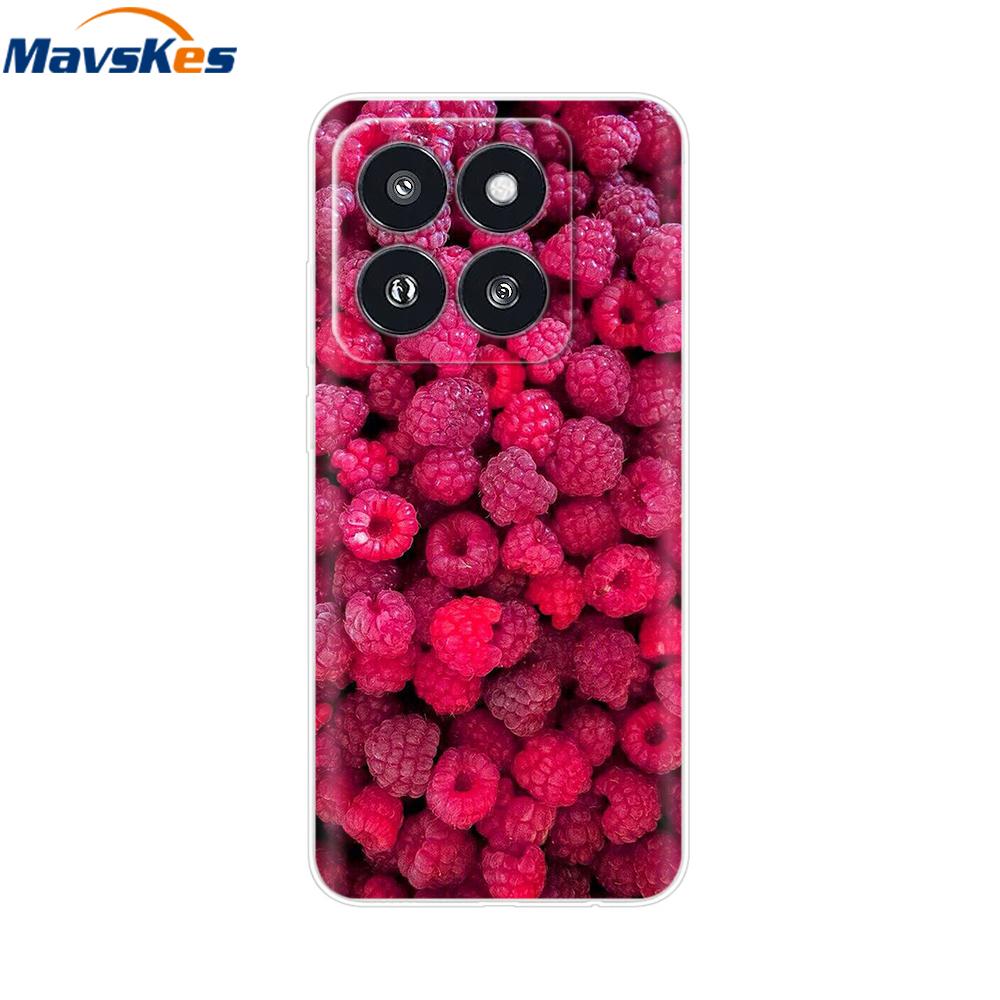 Phone Case For Xiaomi 14 Pro Case Soft Clear Painted Silicone Bumper Capa For Xiaomi 14 13T Mi 13T Pro Protect Transparent Cover