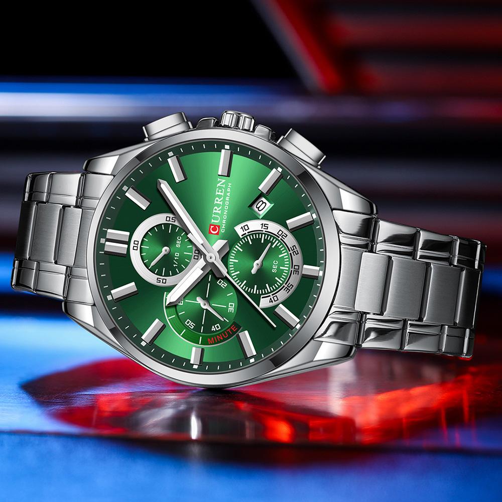 Fashion Full Stainless Steel Watches Wateproof Casual Mens Watch Analog Sport Wristwatch Date Quartz Clock Male