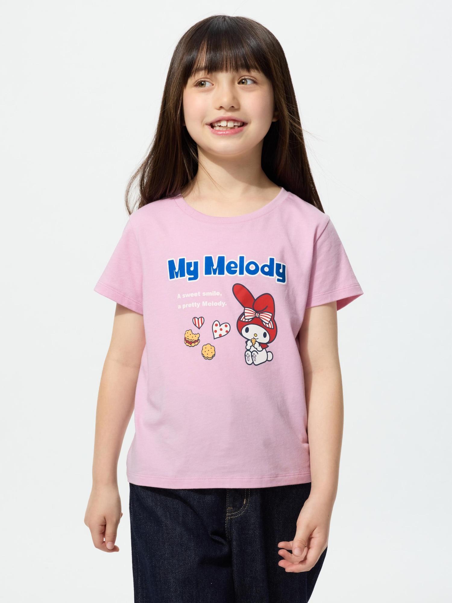 

Uniqlo Девочки Sanrio Персонажи Кроп UT Графическая футболка с коротким рукавом К 11 PINK/KIDS 160