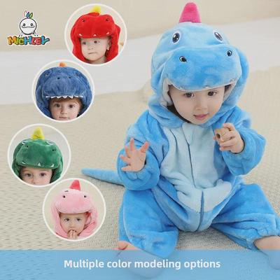Completo da arrampicata dinosauro per bambini, Tutina unicorno per neonato, Indumento da arrampicata in flanella per neonato, Abbigliamento da arrampicata per bambini transfrontaliero