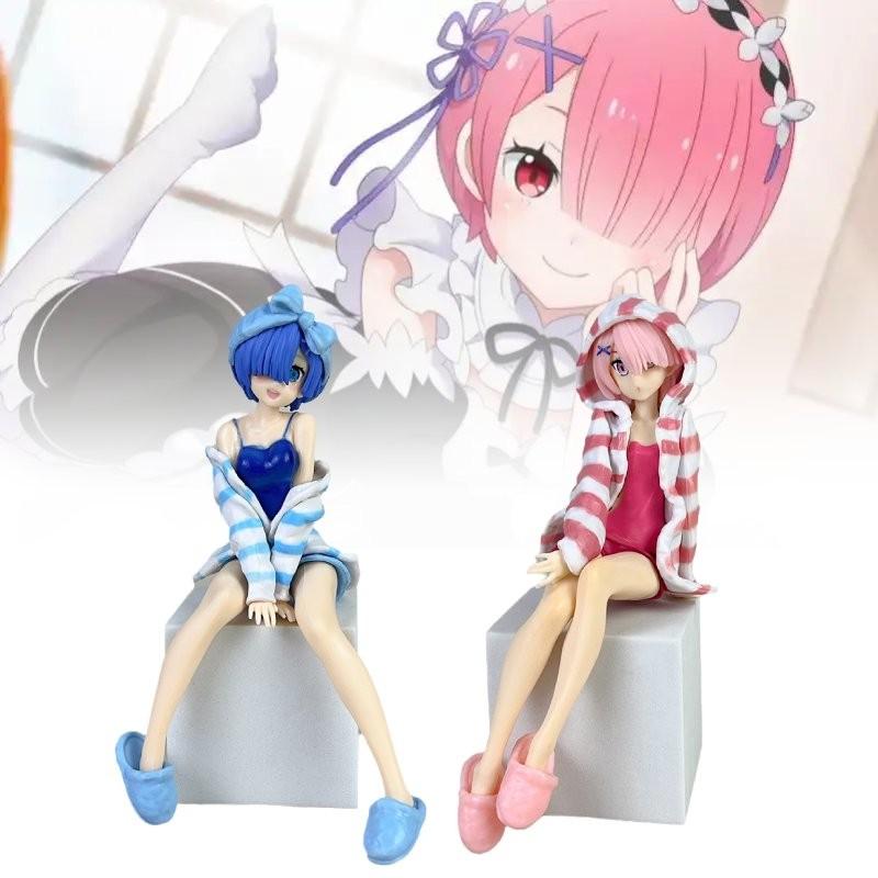 Charming Pvc Anime Figures Isekai Life Ram And Rem Beautiful Girl Collectibles
