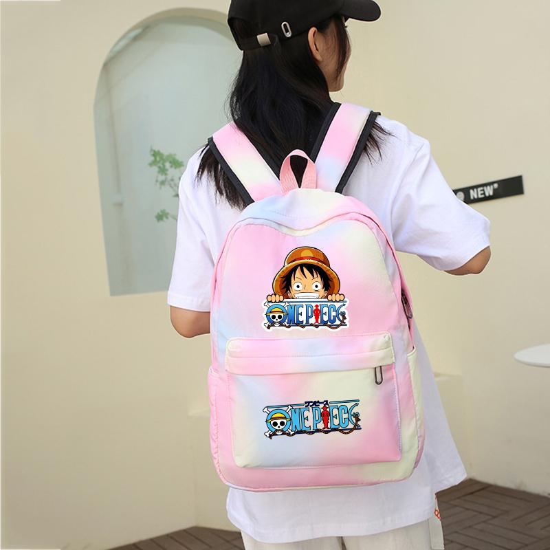 3Pcs/set Anime One Piece Backpack for Girls Boys Back To Schoolbag with Lunch Bag Student Bookbag Men Women Travel Bag Mochil