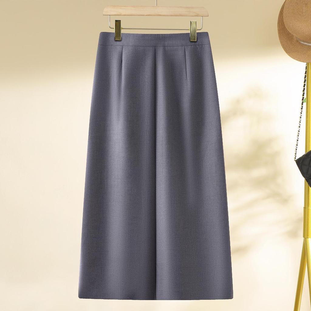 Women's High Waist Gray A-line Bodycon Skirt - Spring/Fall 2025 Collection