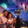 Novelty 3D Fireworks Effect Vintage Edison Lamp E27 110V-220V Holiday Decoration Lights A60 ST64 G80 G95 G125 Christmas Party Home Decor