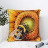 Bee And Flowers Pillowcases Fashion Pillow Case For Sofa Home Decor Soft Pillow Cover