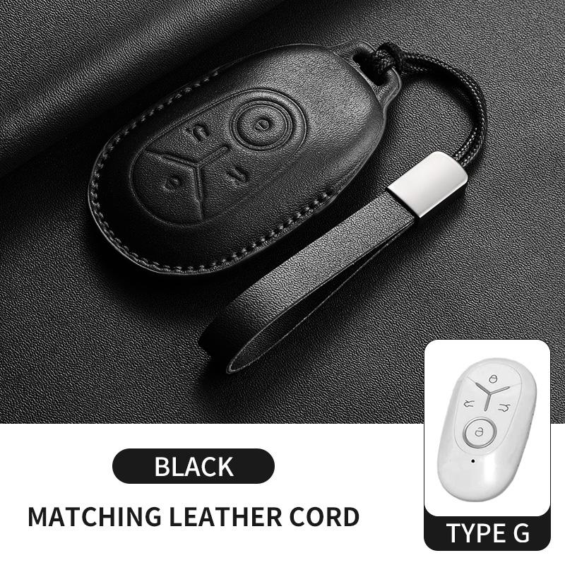 Leather Car Key Case Cover For Geely Galaxy L7 - L6 Max 1.5T Plus Air Pro Galaxy L7 Max E8 E5 Car Key Protection Bag