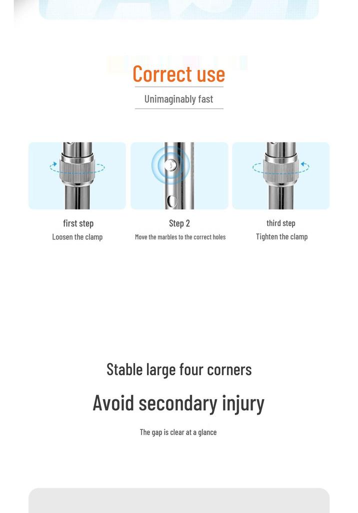 Four-Legged Aluminum Alloy Telescopic Walker Cane for Seniors