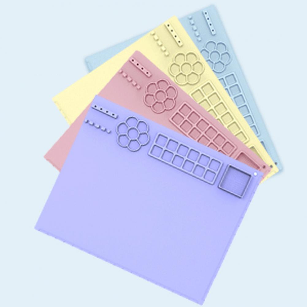 Tapis de bricolage en silicone avec surface en forme de tasse Tapis de peinture polyvalent et pliable pour enfants