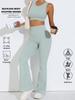 Cross-Thread Pilates & Yoga Set: Abdominal Tightening Flared Pants & Outdoor Sports Vest for Women