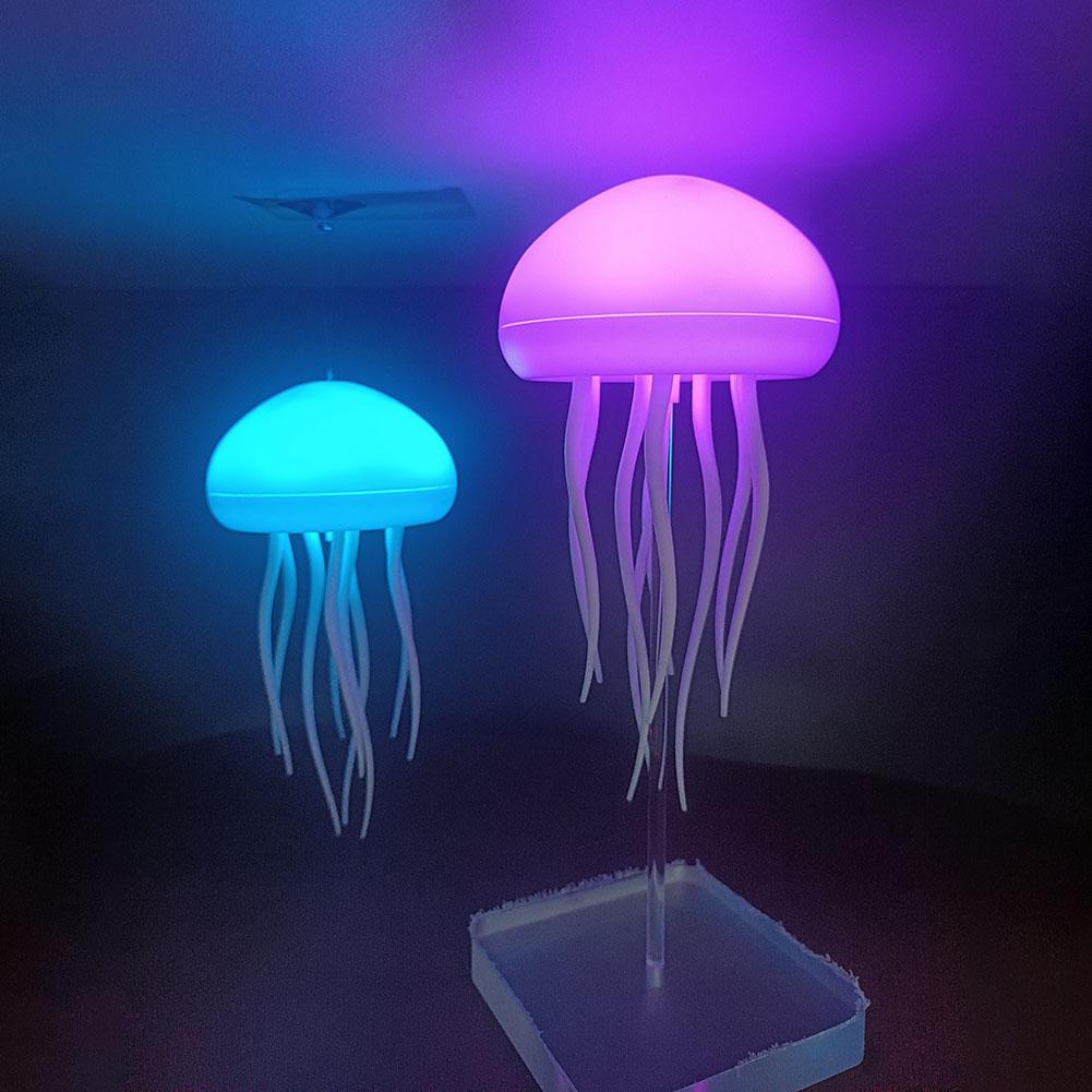 Jellyfish Lamp Voice Control RGB Gradient Jellyfish Night Light with Dancing Legs Rechargeable Jellyfish Bedside Lamp