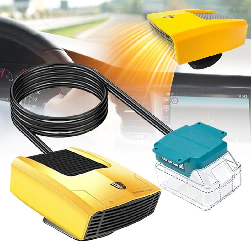 DC 12/24V Car Heater Electric Cooling Heating Fan Red/Black Winter Windshield Defogging Defroster For Makita Ect
