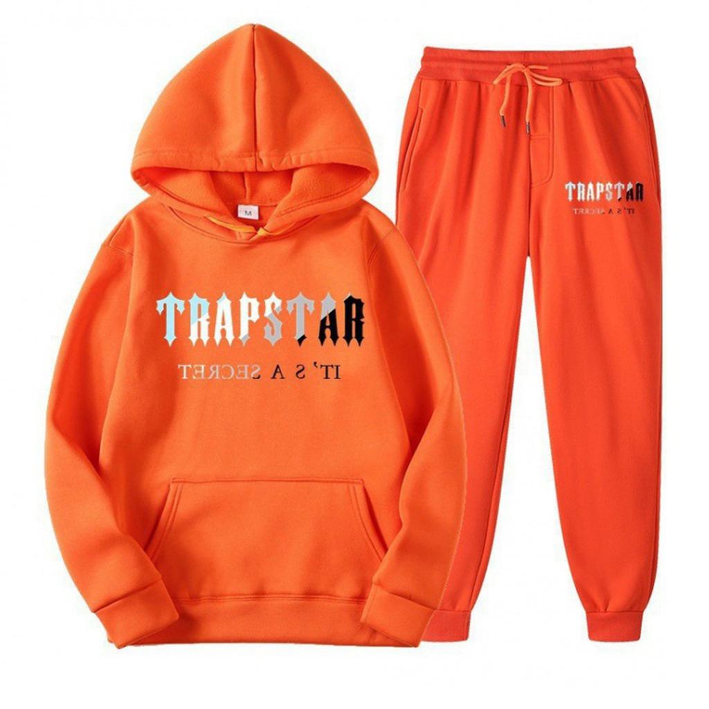 Women's Hooded Athletic Tracksuit Unisex Two-Piece Running Clothing Long Sleeve Pullover Hoodie Sweatshirt + Track Pants Set