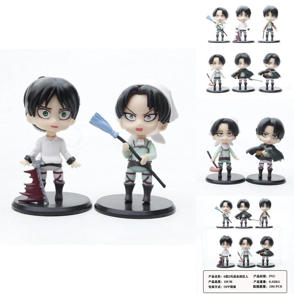 Unique Attack On Titan Eren And Levi Pvc Figures 10cm Gashapon Toys For Stylish Home And Car Decoration