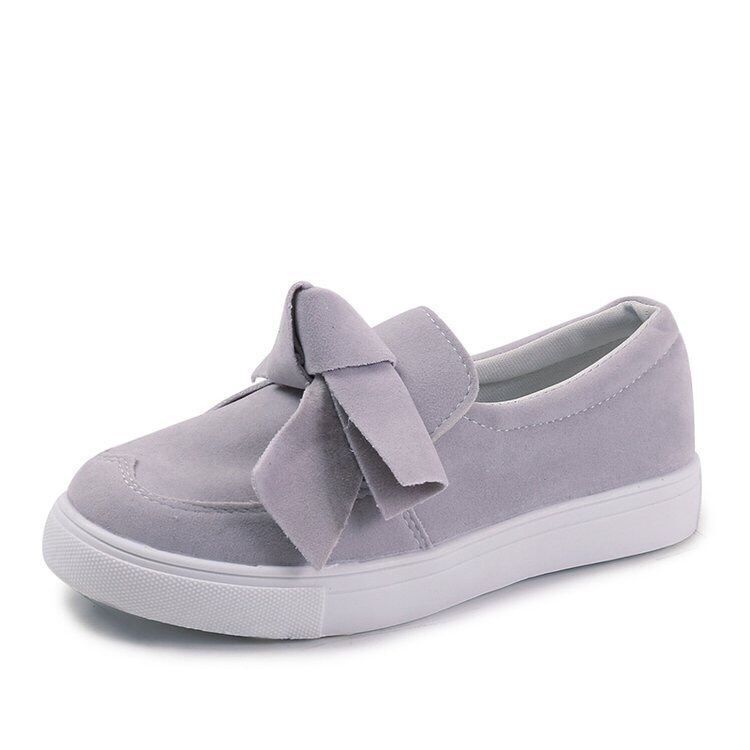 Women's Plus-size Flat Loafers, Spring/autumn 2026, Bow-knot Low-cut Single Shoes, Thick-soled Casual Slip-on Shoes.