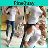 Breathable Women Short Sleeve Off Shoulder Lace Splice Blouse With Sophisticated Look