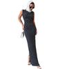 European and American Fashion Women's Clothing Sleeveless Vest Slim and Thin Fashion Polka Dot Dress Elegant Hip-wrapped Long Dress