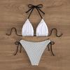 2025 Sexy Wavy Cutout Bikini Set - Tie-Up 2-Piece Swimsuit for Women